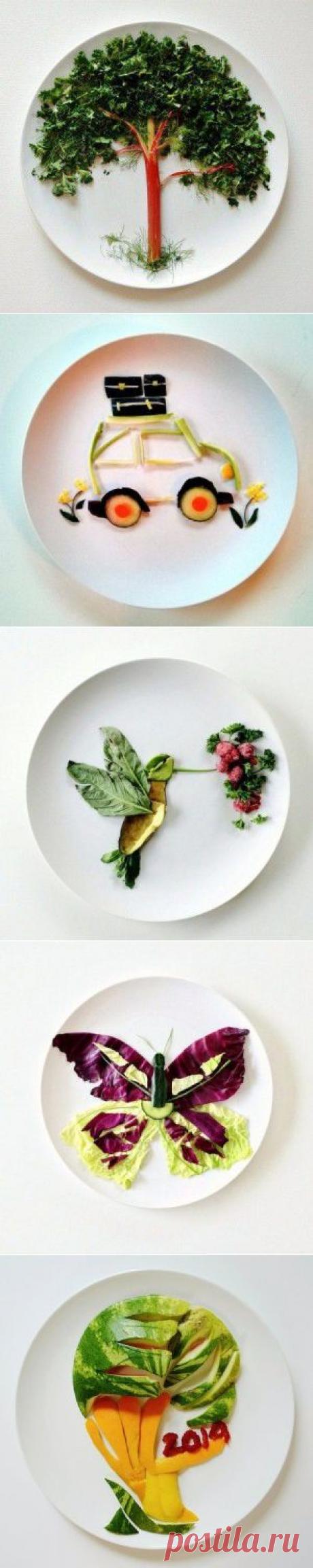 Кулинарные картины на тарелке