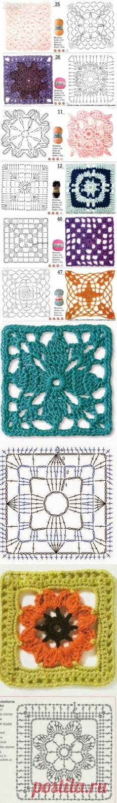 СТАРИННЫЕ КВАДРАТНЫЕ УЗОРЫ (крючок).