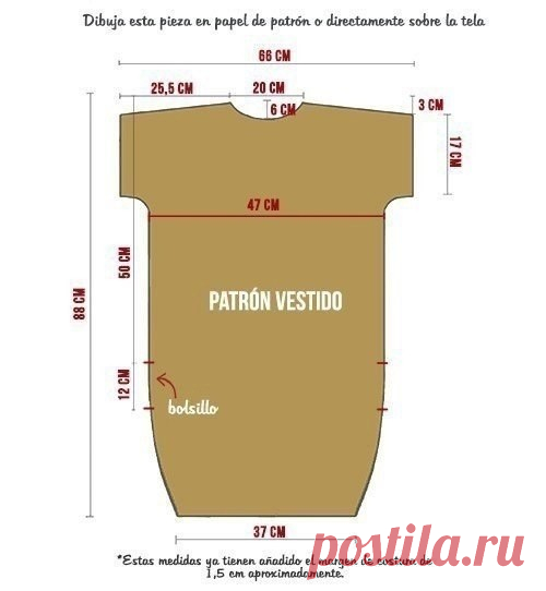 Простое и красивое платье с карманами