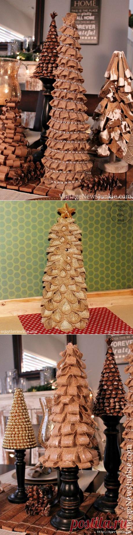 Новогодние ёлки из мешковины. Идеи и мастер-классы. / Обсуждение на LiveInternet - Российский Сервис Онлайн-Дневников