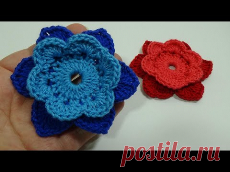 Вяжем цветок крючком для начинающих - Вязание - Страна Мам