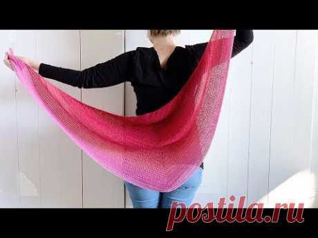 EASY TRIANGLE SHAWL - FREE CROCHET PATTERN