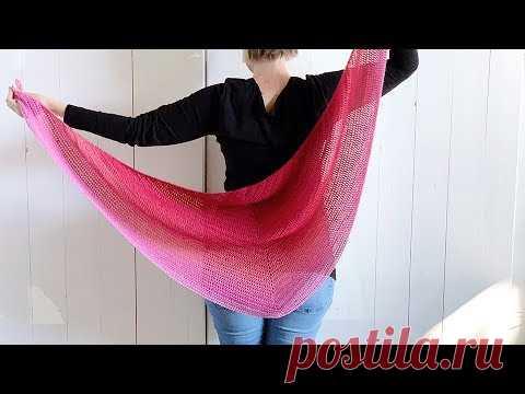 EASY TRIANGLE SHAWL - FREE CROCHET PATTERN