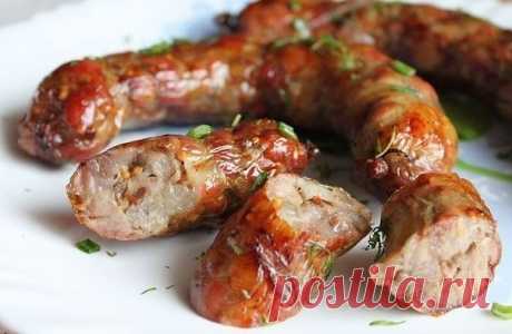 Колбаски домашние из курицы с грибами