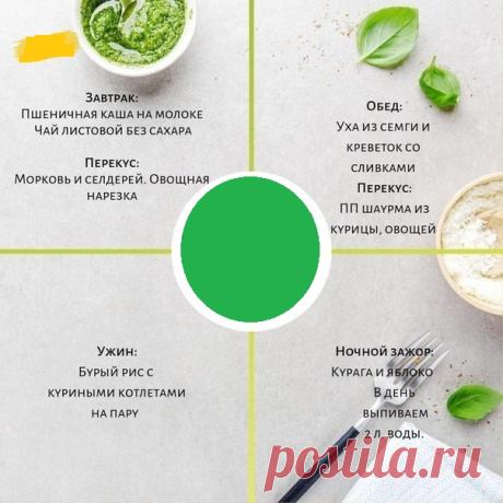 рацион на день!