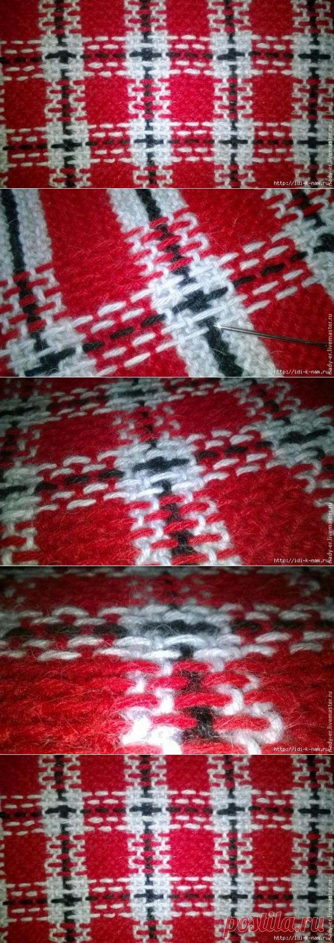 Вяжем шотландскую клетку спицами