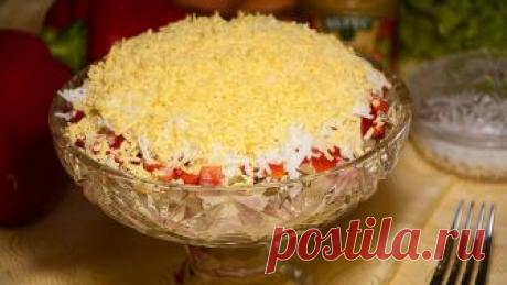 Яркий и сочный салат с ветчиной и болгарским перцем! А вкусный какой! — Кулинарная книга - рецепты с фото