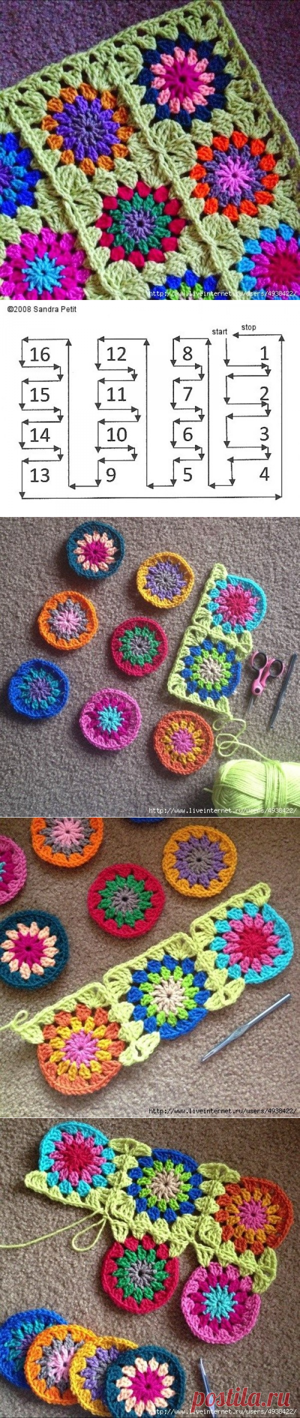 Бабушкин квадрат. Непрерывное соединение мотивов