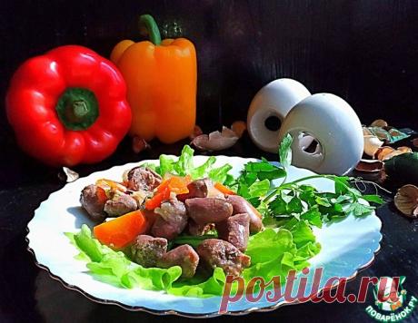 Куриные сердечки в огуречно-овощном соусе – кулинарный рецепт