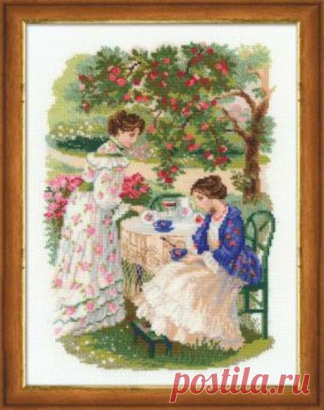 Фабрика Пряжи :: RIOLIS Сотвори сама(Жанровые сценки) :: 1140 Русская усадьба. Чай под яблоней