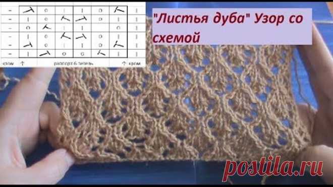Нарядный ажурный узор спицами 
