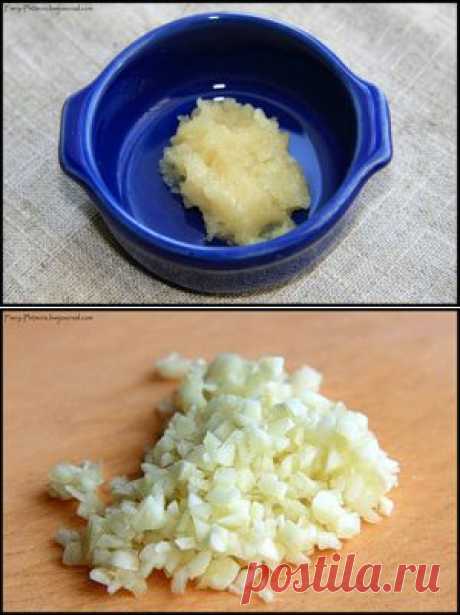 Техника нарезки продуктов .Чесночная паста