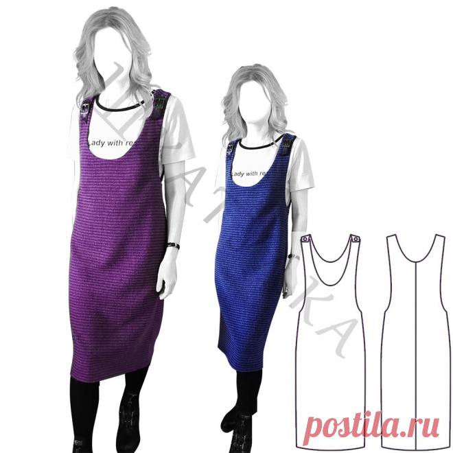 Выкройка открытого прямого сарафана WD070420 | Шкатулка