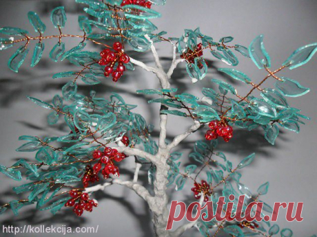 Деревья из пластиковых бутылок. Рябина..