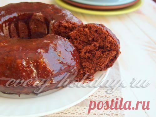 Влажный шоколадный кекс без яиц