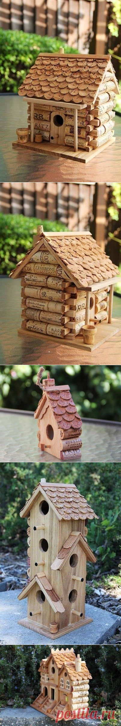Домики из винных пробок