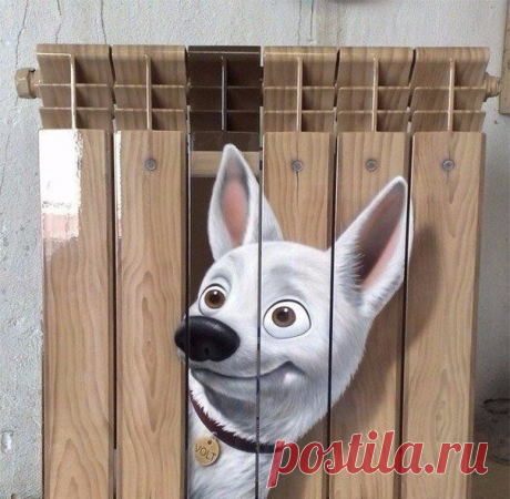 Как вам такой нескучный декор батарей?