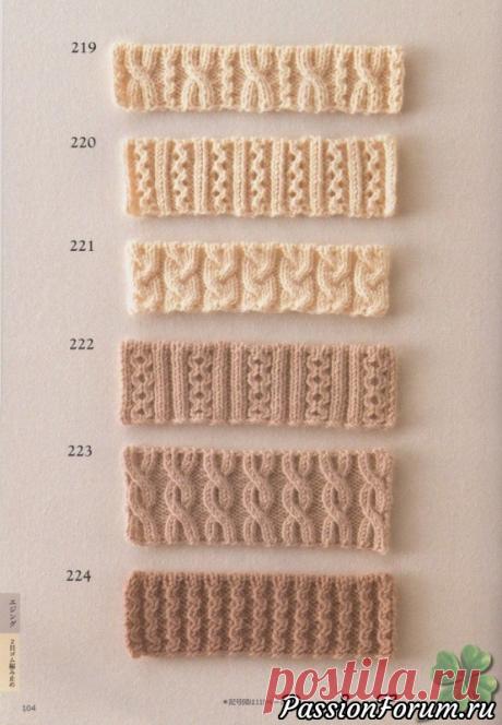 Резинки спицами для отделки вязаного изделия