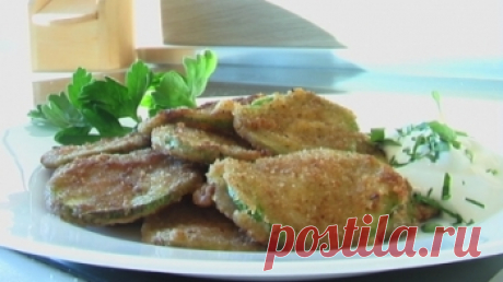 Кабачки в сухарях