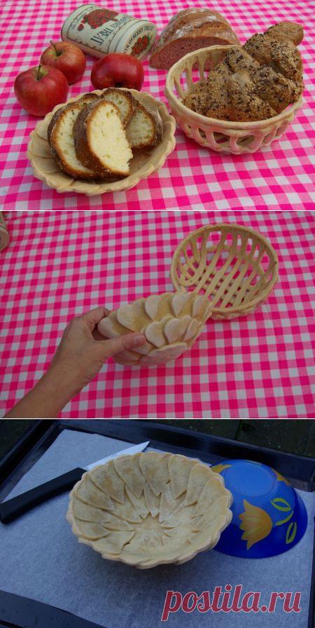 Фигурки и поделки из соленого теста: мастер класс по лепке корзинок и вазочек для хлеба