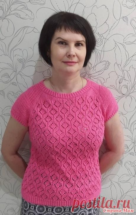 Розовый топ спицами - Вязание - Страна Мам