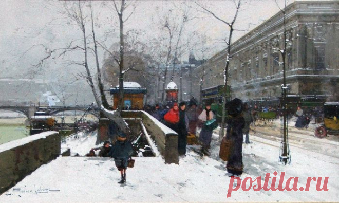 Замечательные Парижские пейзажи Eugene Galien-Laloue (1854–1941)