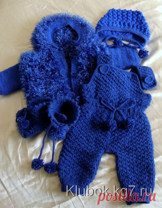 Вязаный комплект для мальчика. Размер 03-09 мес. | Клубок