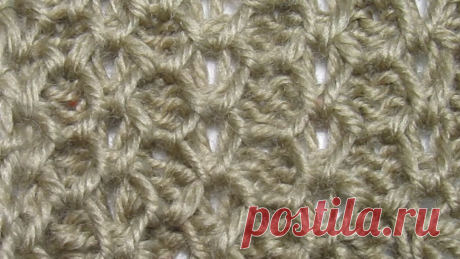Узор спицами «Вертикальные СОТЫ» по КРУГУ, схема с описанием ВИДЕО - Мир интересов