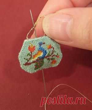 Free Tutorial - How to complete a dollhouse needlepoint handbag