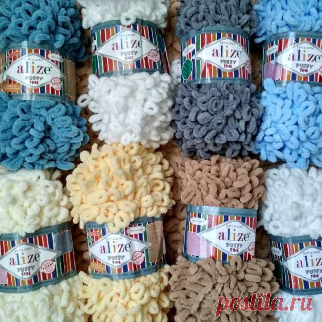 Пряжа Alize PUFFY FINE 100гр. 14м (100% микрополиэстер) | Дом и сад
