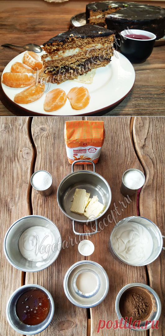 Торт с желейной прослойкой - рецепт с фото