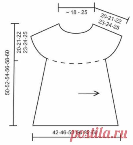 Схема вязания Топ Майская роза DROPS 137-33 Rose of May