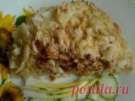 Очень вкусное куриное филе в картофельном кольце!
