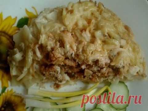 Очень вкусное куриное филе в картофельном кольце!
