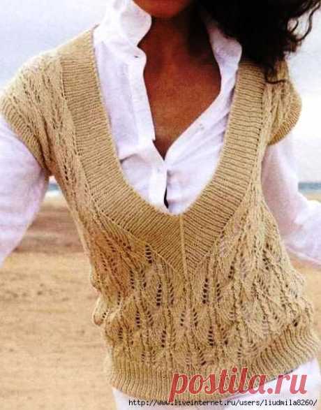 Жилетик спицами