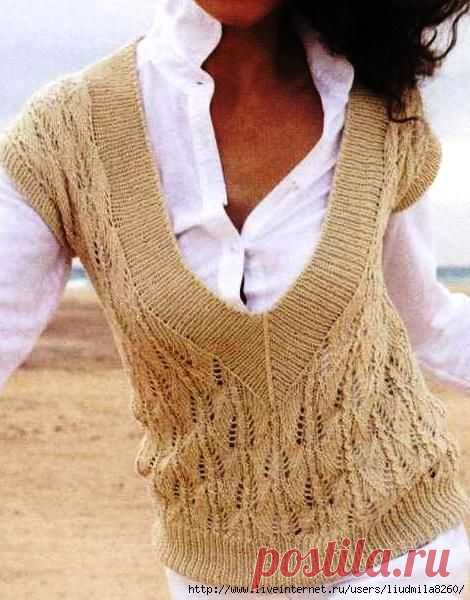 Жилетик спицами