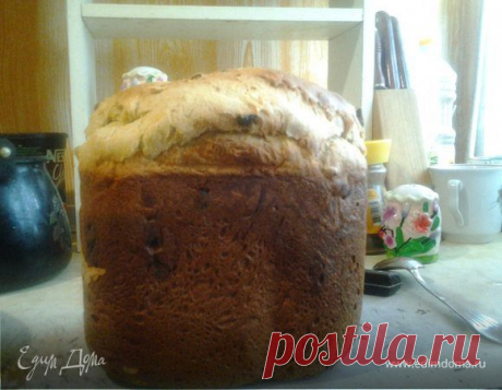 Вкусная булка к чаю. Ингредиенты: дрожжи свежие, мука, соль Хлебушек, хотя он все же больше напоминает булку, получается очень высоким и воздушным. Отлично подходит к чаю или кофе. Мы этот хлебушек использовали в качестве кулича на Пасху, только еще глазурью сверху покрывали