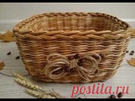 #7 Мастер-класс от А до Я Корзинка из газет DIY Newspaper Basket Weaving Tutorial ENGLISH SUBTITLES