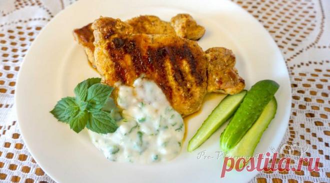 Стейк из свинины на сковороде гриль с белым соусом (пошаговый рецепт с фото) - Pro Vkusnyashki