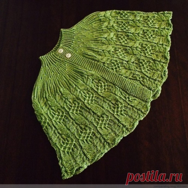 Накидка спицами