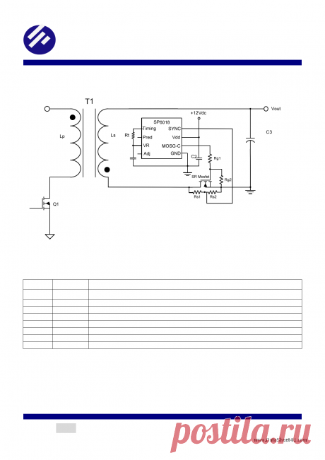 SP6018 PDF ( даташит ) - Synchronous Rectifier Driver