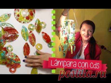 Chuladas Creativas :: Lampara con Cds :: Reciclando Cds