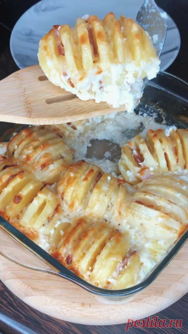 Картошка-гармошка😋 очень вкусно! #картошкагармошка#вкусно#готовим#тиктокготовит#хочуврек#хочувтопрекомендациии#рекомендации#вкусно#приготовимпоедим