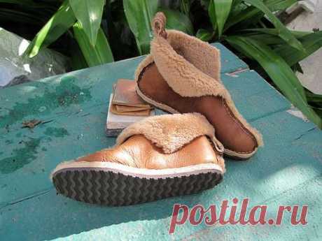 Обувь из старой дублёнки