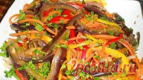 Вкусный хе из баклажанов