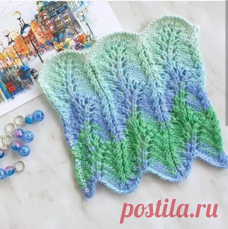 Узор в копилку любителей вязать спицами