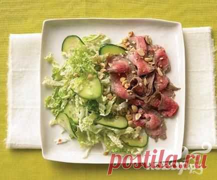 Азиатский салат с огурцом и пекинской капустой - кулинарный рецепт на Повар.ру