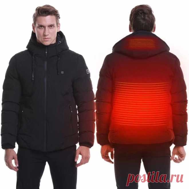 Tengoo smart electric jacket adjustable 3 mode usb charging 2 heating zone thermal clothes washable men winter soft down jacket Sale - Banggood.com