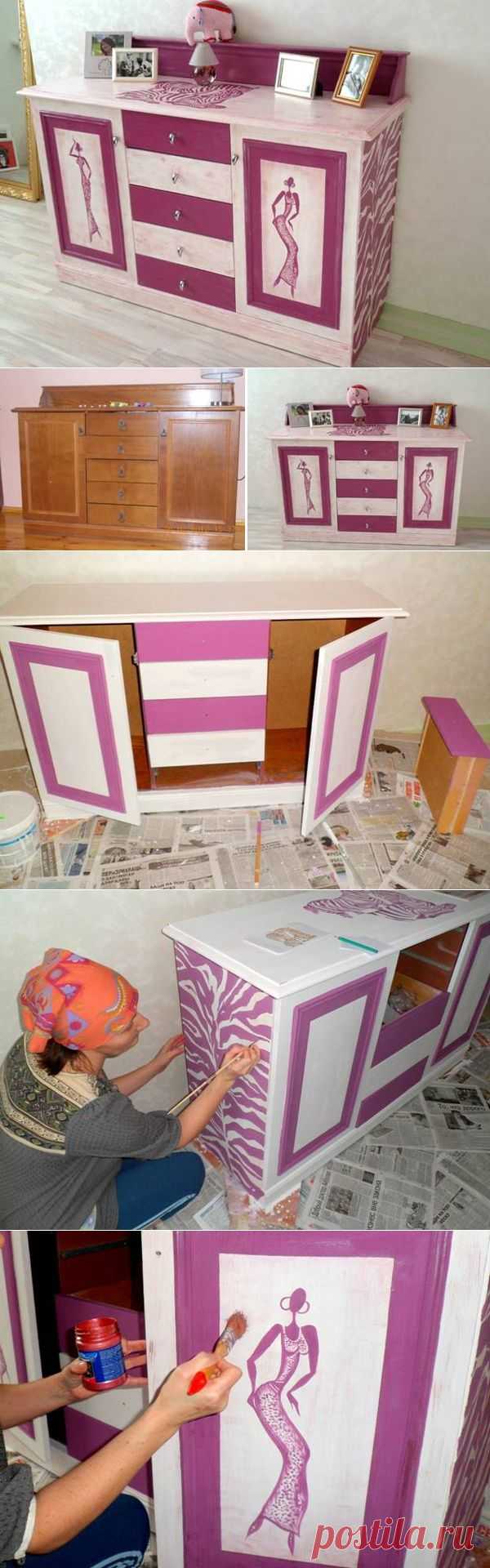 Новая жизнь старой мебели, или Как я сделала из обычного комода гламурный арт-объект | LADY.TUT.BY