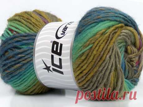 Harmony Wool Turquoise Green Shades Camel Blue Fiber Content 60% Wool, 40% Acrylic, Turquoise, Brand Ice Yarns, Green Shades, Camel, Blue, fnt2-46286